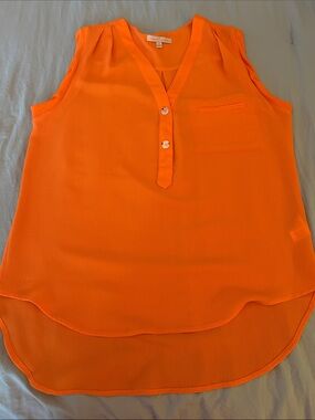 Gibson Latimer Bright Orange Sleeveless V-Neck Tank